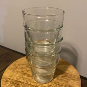 Set of four (4) Indiana Glass votive pots